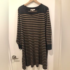 Loft Striped Sweater Dress SZ 24/26